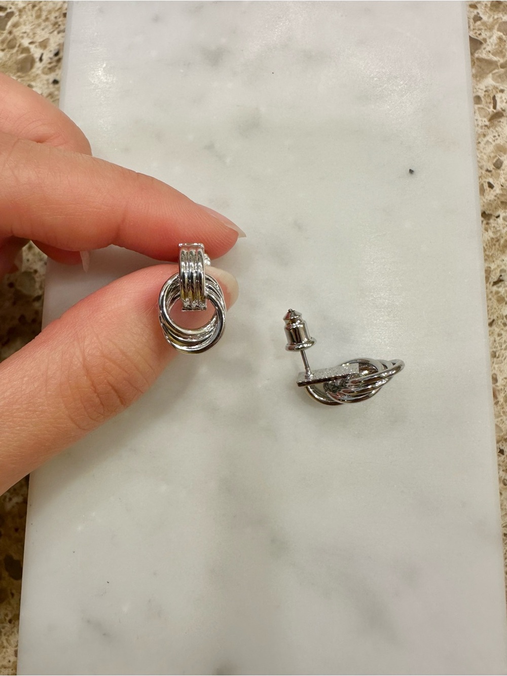Triple knot earrings